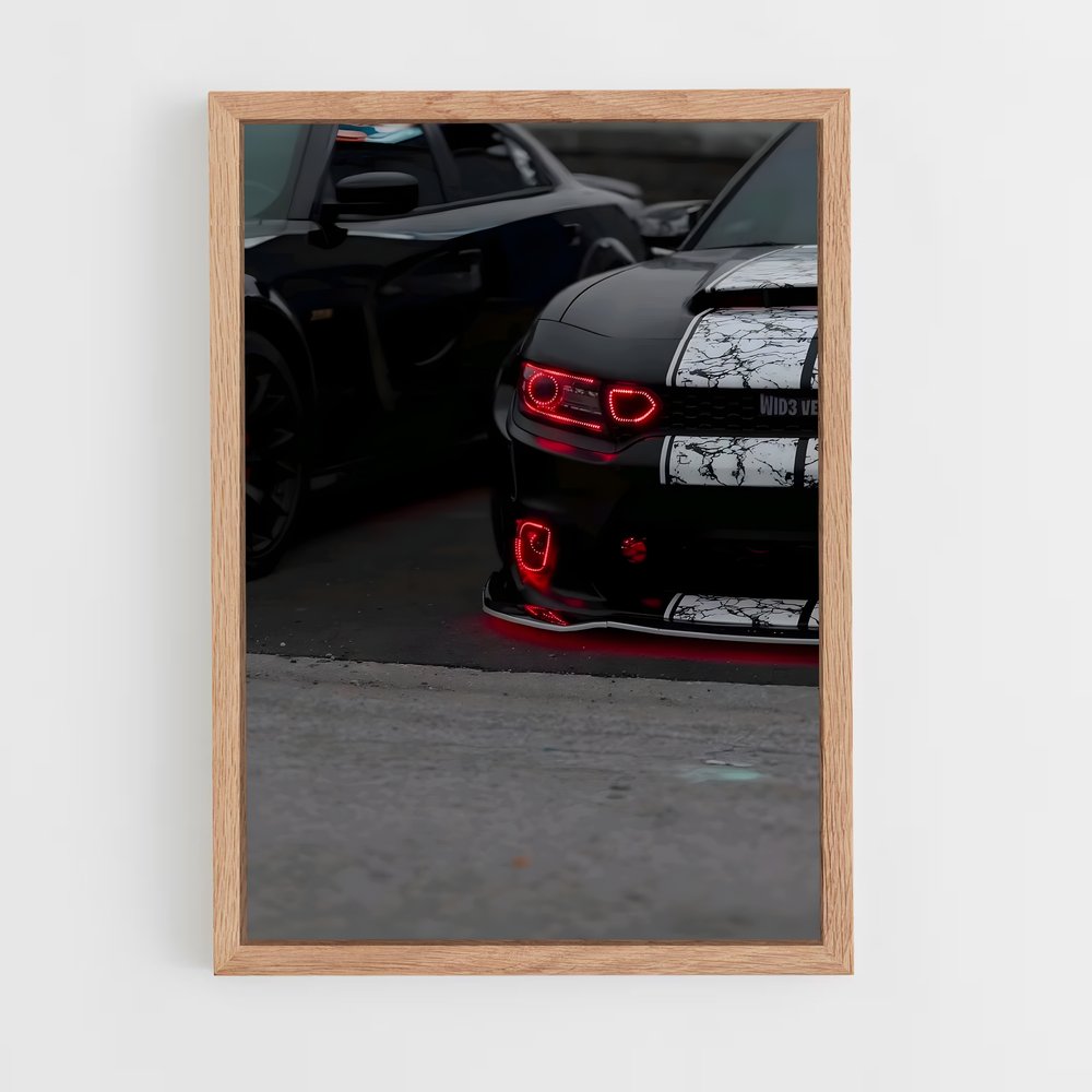 Poster Hellcat Noir – affiche Dodge (vue 4)